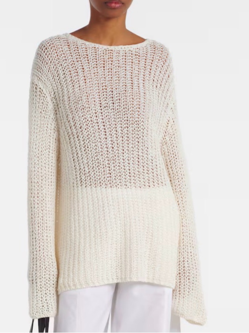 KHAITE Elowen Open Knit Cotton Sweater